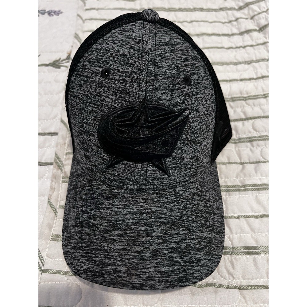 Fanatics NHL‎ Blue Jackets Xs-s Flex Fit Hat Black And Heather Gray